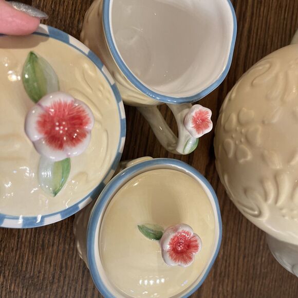 Better Homes Gardens Country Inn Teapot with Creamer & Sugar Bowl 3 Piece Set - Picture 13 of 13